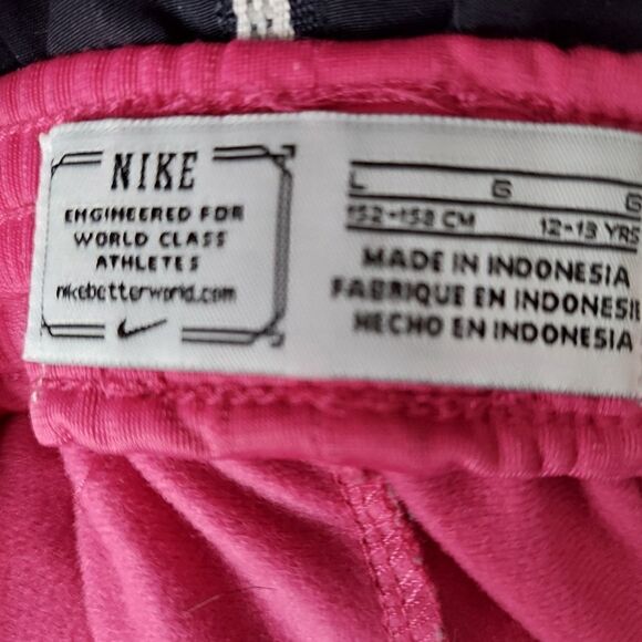 Nike Junior Pink And Lime Green Track Pants Size L - Picture 4 of 4